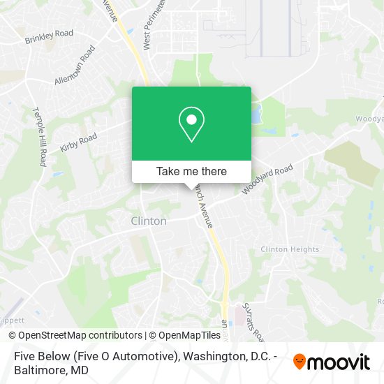 Mapa de Five Below (Five O Automotive)