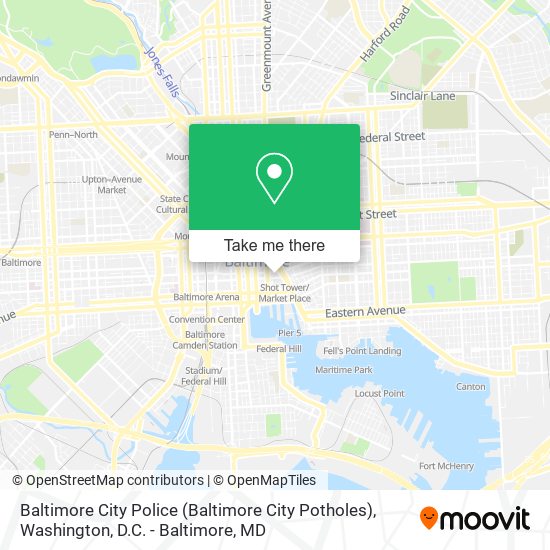 Baltimore City Police (Baltimore City Potholes) map