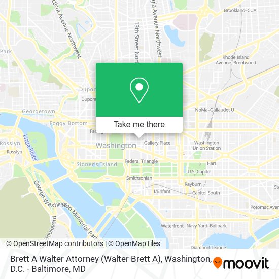 Brett A Walter Attorney map