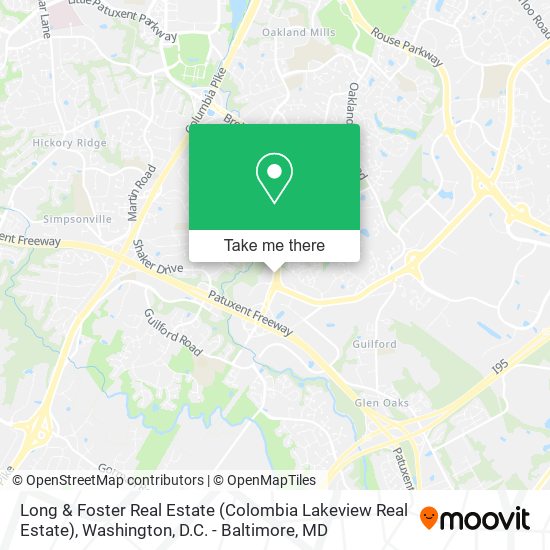 Long & Foster Real Estate (Colombia Lakeview Real Estate) map