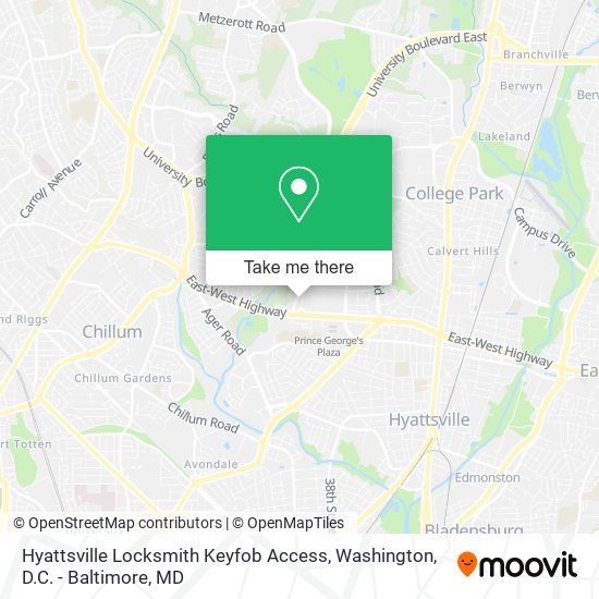 Hyattsville Locksmith Keyfob Access map