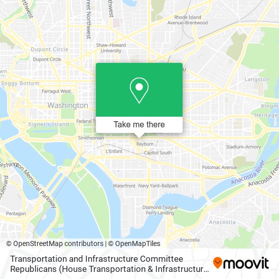 Mapa de Transportation and Infrastructure Committee Republicans