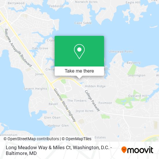 Long Meadow Way & Miles Ct map