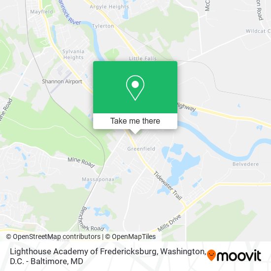 Mapa de Lighthouse Academy of Fredericksburg