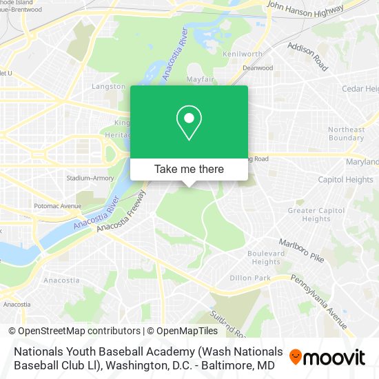 Nationals Youth Baseball Academy (Wash Nationals Baseball Club Ll) map