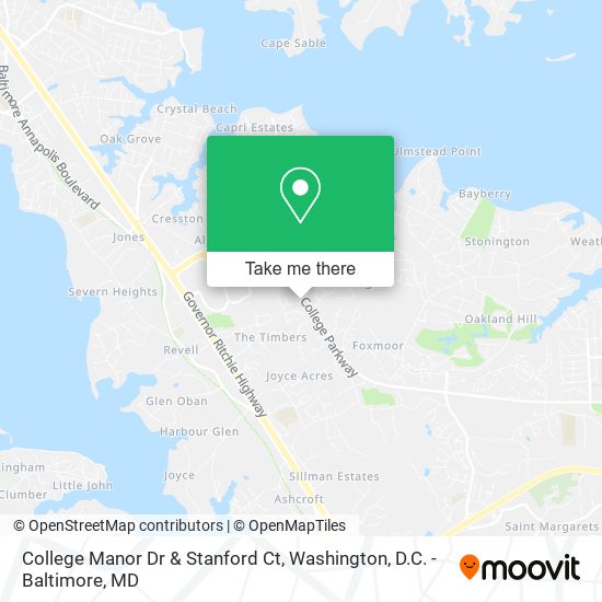 College Manor Dr & Stanford Ct map