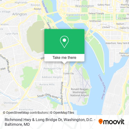 Mapa de Richmond Hwy & Long Bridge Dr
