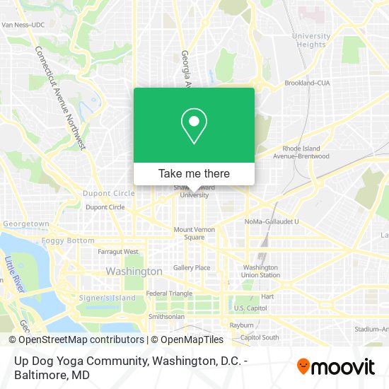 Up Dog Yoga Community map
