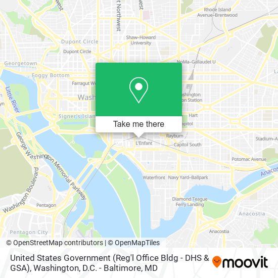 United States Government (Reg'l Office Bldg - DHS & GSA) map