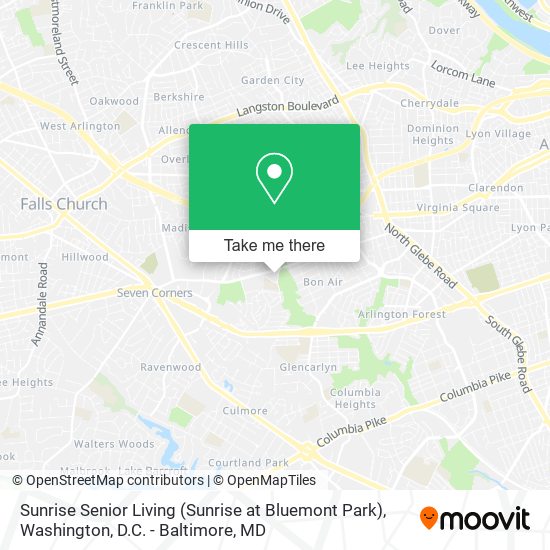 Sunrise Senior Living (Sunrise at Bluemont Park) map