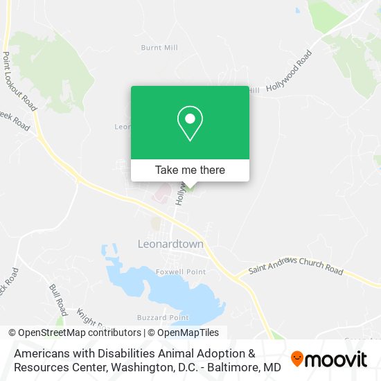 Mapa de Americans with Disabilities Animal Adoption & Resources Center