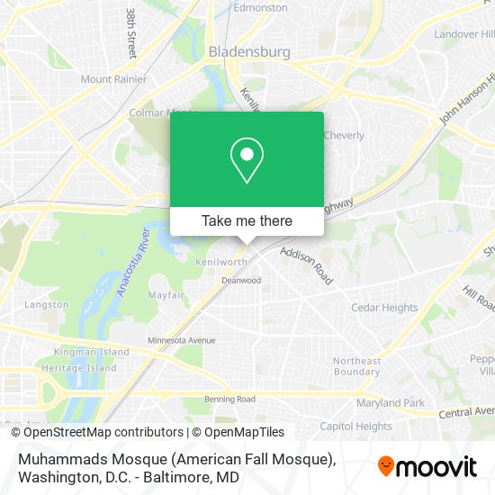 Mapa de Muhammads Mosque (American Fall Mosque)