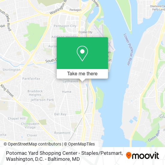 Potomac Yard Shopping Center - Staples / Petsmart map