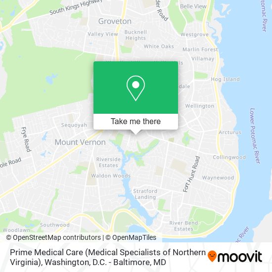 Mapa de Prime Medical Care (Medical Specialists of Northern Virginia)
