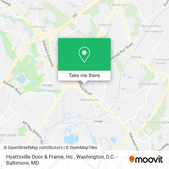 Mapa de Hyattsville Door & Frame, Inc.