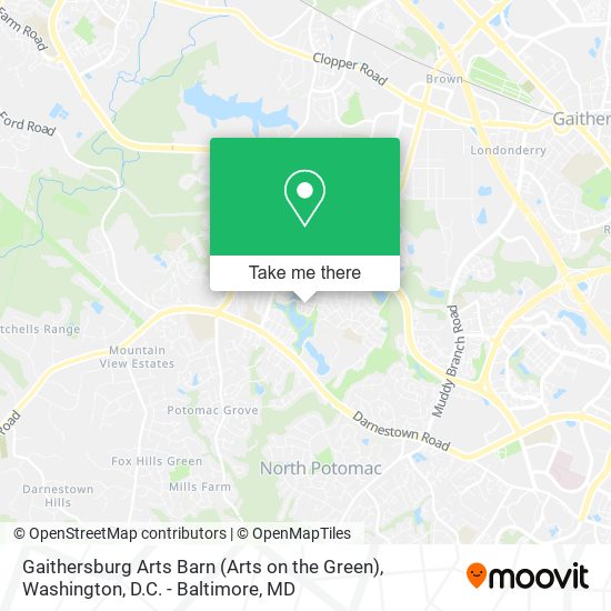 Gaithersburg Arts Barn (Arts on the Green) map