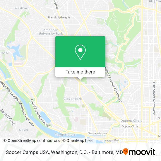 Mapa de Soccer Camps USA