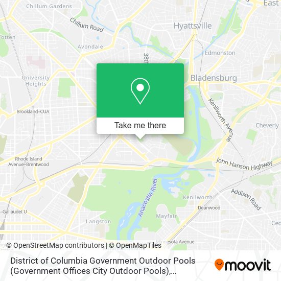 District of Columbia Government Outdoor Pools (Government Offices City Outdoor Pools) map