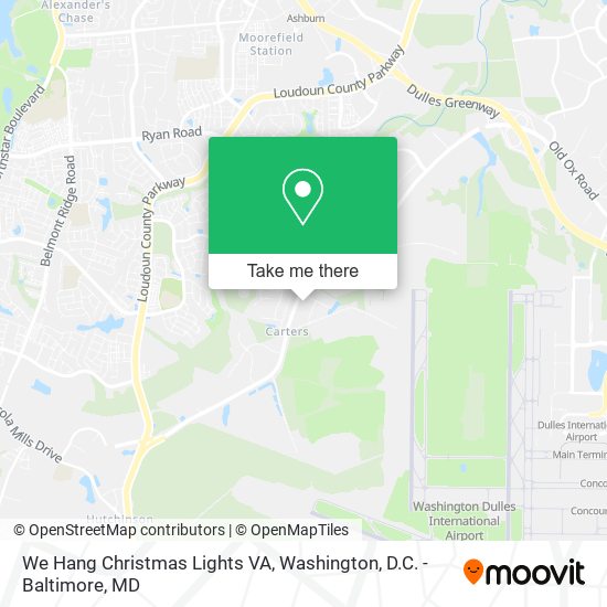 We Hang Christmas Lights VA map