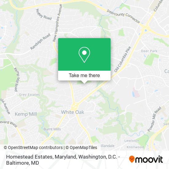 Homestead Estates, Maryland map