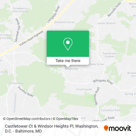 Castletower Ct & Windsor Heights Pl map