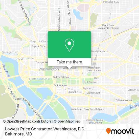 Mapa de Lowest Price Contractor