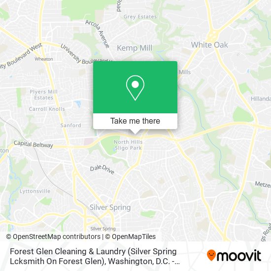 Forest Glen Cleaning & Laundry (Silver Spring Lcksmith On Forest Glen) map