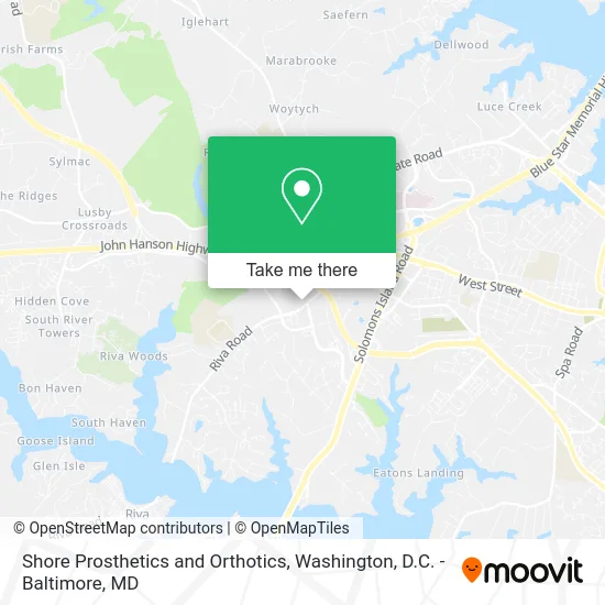 Shore Prosthetics and Orthotics map