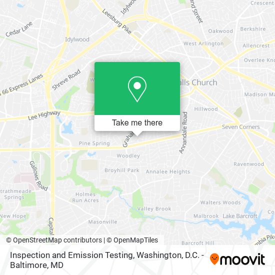 Inspection and Emission Testing map