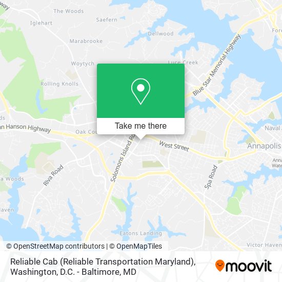 Mapa de Reliable Cab (Reliable Transportation Maryland)