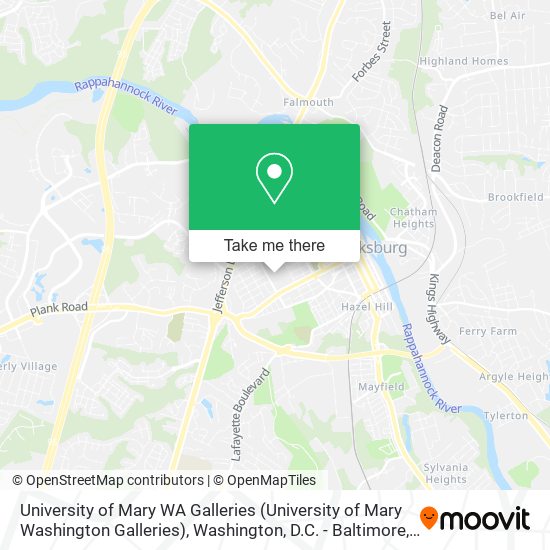 University of Mary WA Galleries map