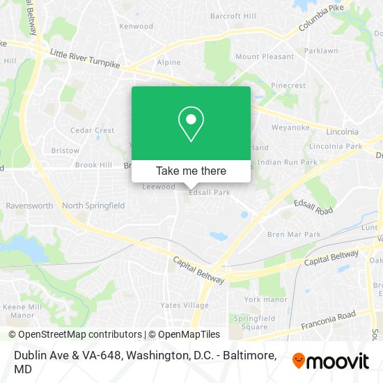 Dublin Ave & VA-648 map