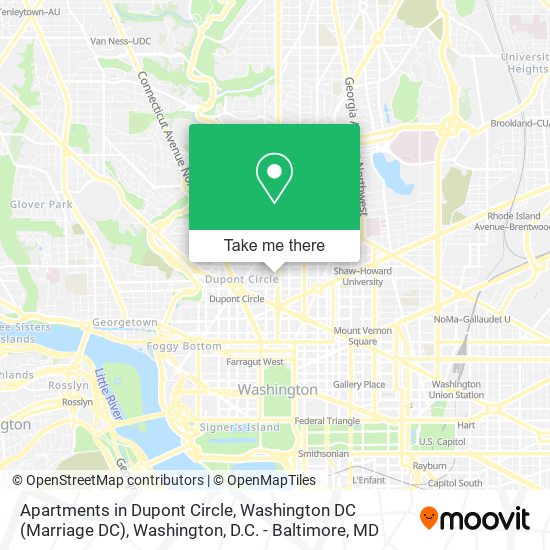 Apartments in Dupont Circle, Washington DC (Marriage DC) map