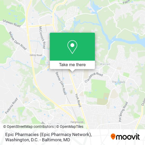 Mapa de Epic Pharmacies (Epic Pharmacy Network)