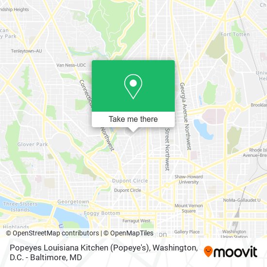 Mapa de Popeyes Louisiana Kitchen (Popeye's)