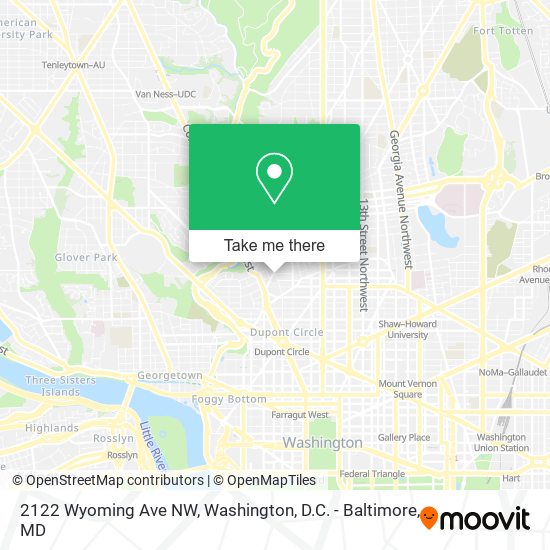 2122 Wyoming Ave NW map