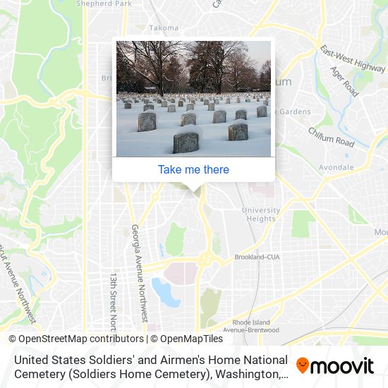 Mapa de United States Soldiers' and Airmen's Home National Cemetery (Soldiers Home Cemetery)