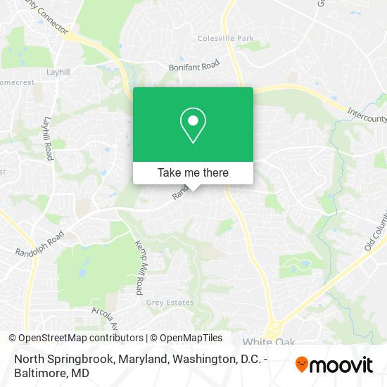 North Springbrook, Maryland map