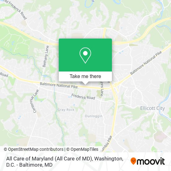 Mapa de All Care of Maryland