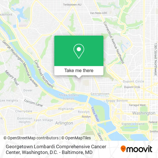 Mapa de Georgetown Lombardi Comprehensive Cancer Center