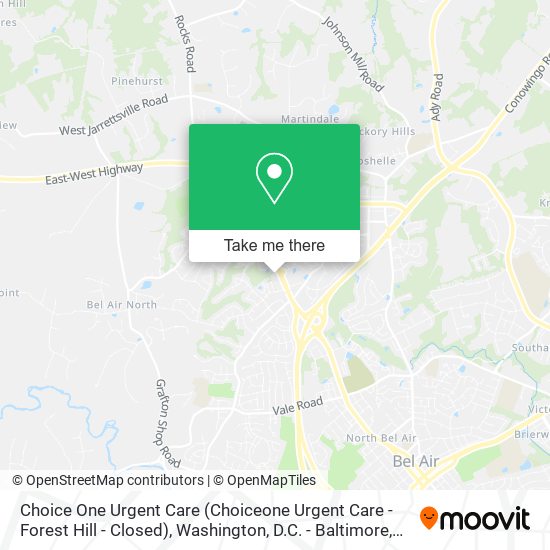 Choice One Urgent Care (Choiceone Urgent Care - Forest Hill - Closed) map