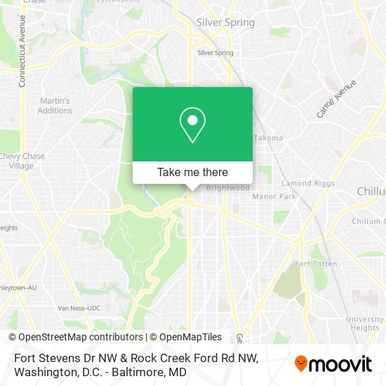 Mapa de Fort Stevens Dr NW & Rock Creek Ford Rd NW