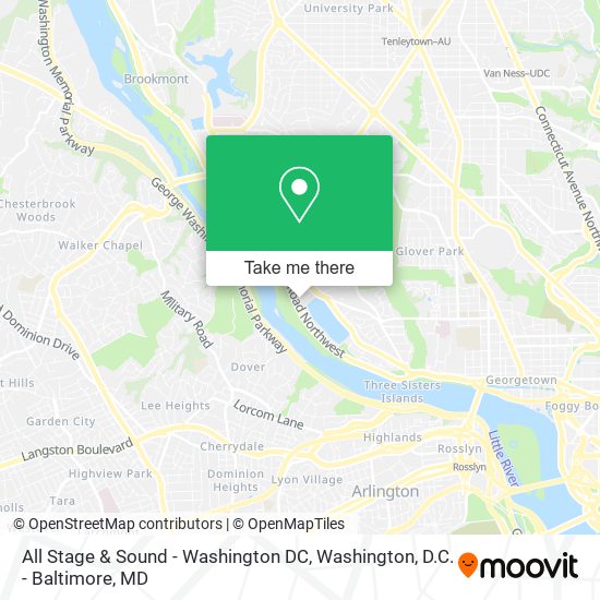 Mapa de All Stage & Sound - Washington DC