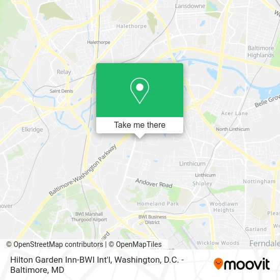 Hilton Garden Inn-BWI Int'l map