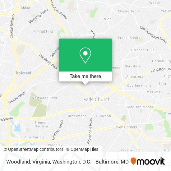 Mapa de Woodland, Virginia
