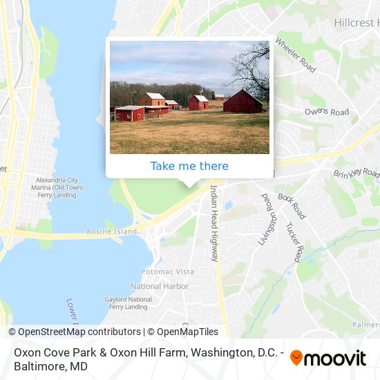 Mapa de Oxon Cove Park & Oxon Hill Farm