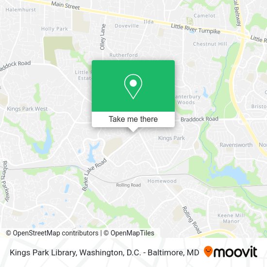Kings Park Library map