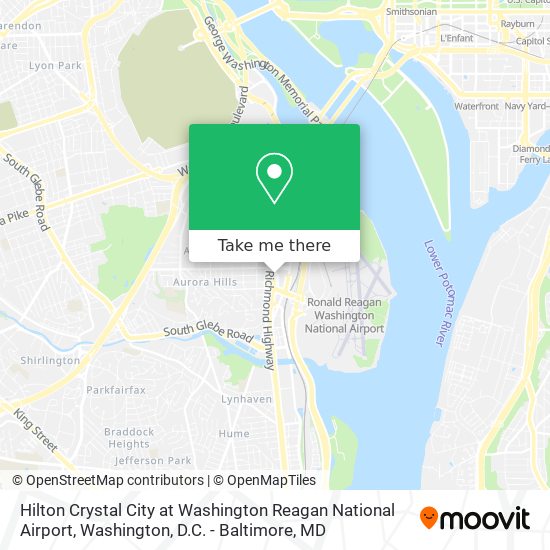 Hilton Crystal City at Washington Reagan National Airport map