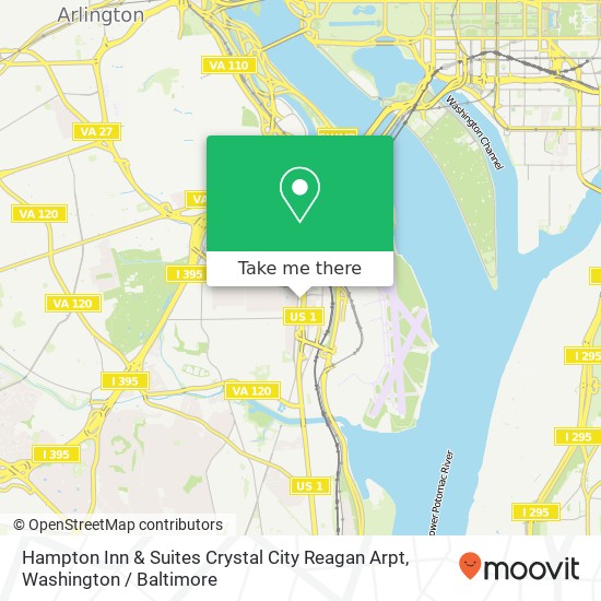 Hampton Inn & Suites Crystal City Reagan Arpt map