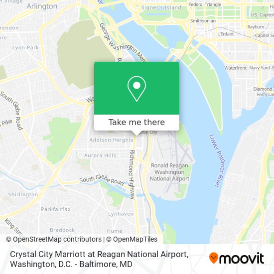 Crystal City Marriott at Reagan National Airport map